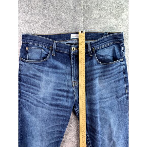 Hudson Men's 34‎ Relaxed Sartor Skinny Zip Fly Stretch Jeans Dark Wash - Picture 2 of 7